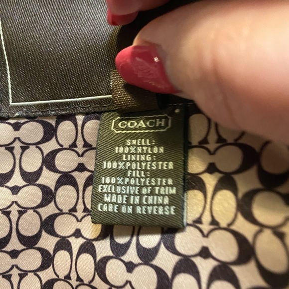 Coach Brown Quilted Nylon Puffer Lightweight Jacket Coat Women's Size XLarge - Picture 4 of 12